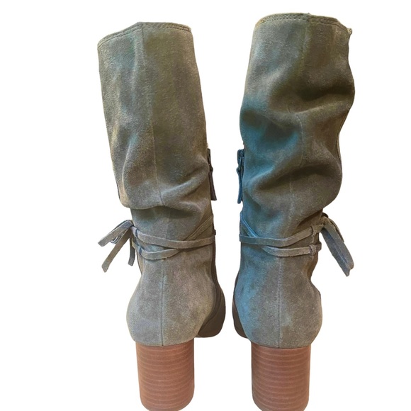 Olive Green Suede Boot Size 6 - Picture 4 of 17